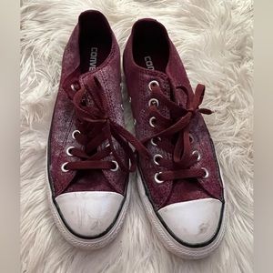 Maroon Airbrush Converse